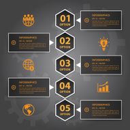 Vector Infographic timeline report template eps10