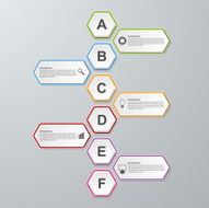 Abstract 3D hexagon business options infographics template N2