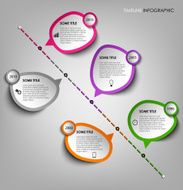 Time line info graphic with design stickers template