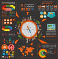 Travel Vacations Beach resort infographics N4