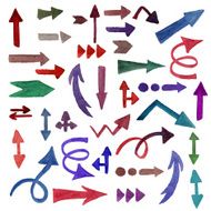 Vector Watercolor Arrows