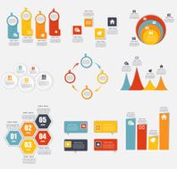 Collection of Infographic Templates for Business Vector Illustra N23