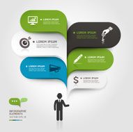 Modern business bubble speech template style N2