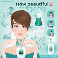 Face creams using infographics moisturizing cream Vector