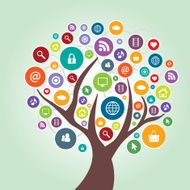 Tree and communication in social media