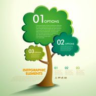 vector abstract tree infographics