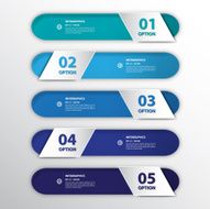 Design clean number banners template graphic or website vector e