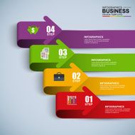 Abstract 3D digital business arrow Infographic N2