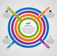 Vector circle colorful infographic