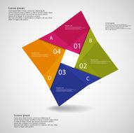 Square origami infographic N3