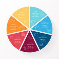 Vector circle infographic Template for cycle diagram graph presentation and N12