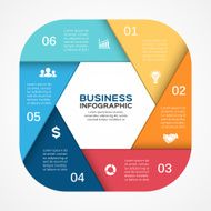 Vector circle infographic diagram 6 options