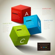 vector abstract 3d box infographics