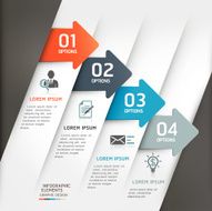 Arrow infographics template with four steps