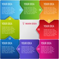 Ð¡olorful cubes (banners) with arrows figures (numbers) Vector background design