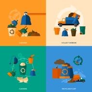 Garbage Icons Flat