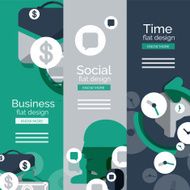 Set of flat design universal web concepts N2