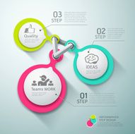 Colorful Circle connection step infographics