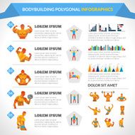 Bodybuilding Polygonal Infographics