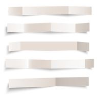 White blank paper vector folded banners