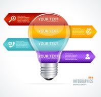 Vector lamp Modern infographics options banner