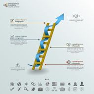 Ladder of Success Infographic Background