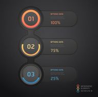 Abstract black infographics banner