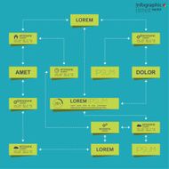 Corporate organization chart template with rectangle elements N2