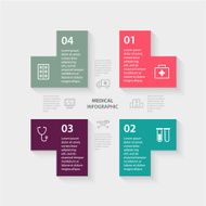 Vector plus sign infographic Template for diagram graph presentation and