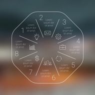 Circle line infographic Template for cycle diagram graph presentation and N5