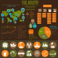 Fuel industry infographic set elements for creating your own in N3