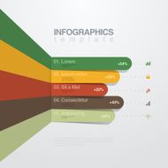 Infographics design template Financial report