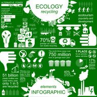 Environment ecology infographic elements Environmental risks N12