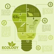 Environment ecology infographic elements Environmental risks N14