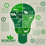 Environment ecology infographic elements Environmental risks N15