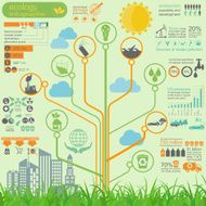 Environment ecology infographic elements Environmental risks N19