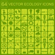 Environment ecology icon set Environmental risks ecosystem N3