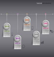 Info graphic time line colored striped template