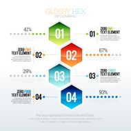 Glossy Hex Infographic