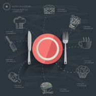 Food and drink concept design clean vector