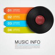 Abstract music info Vinyl disk