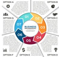 Vector circle arrows for business infographic N4