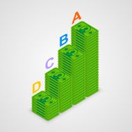 Isometric pyramid money