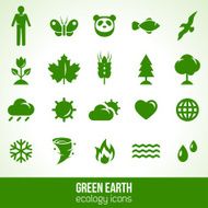 Set of ecology icons about nature