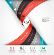 Modern spiral infographics options banner template N2