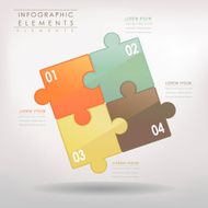 modern puzzle infographic elements