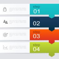 Abstract business info graphics template with icons N11