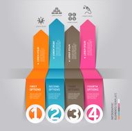 Modern arrow infographics energy resource origami style