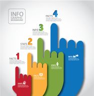 Pointing Hands infographic element