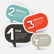 Paper Four Steps Infographics Layout Vector